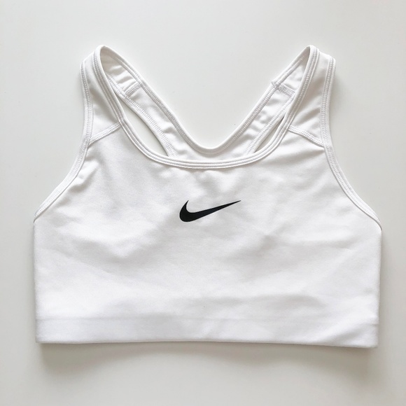 Nike Other - Nike Dri-Fit Swoosh White Sports Bra